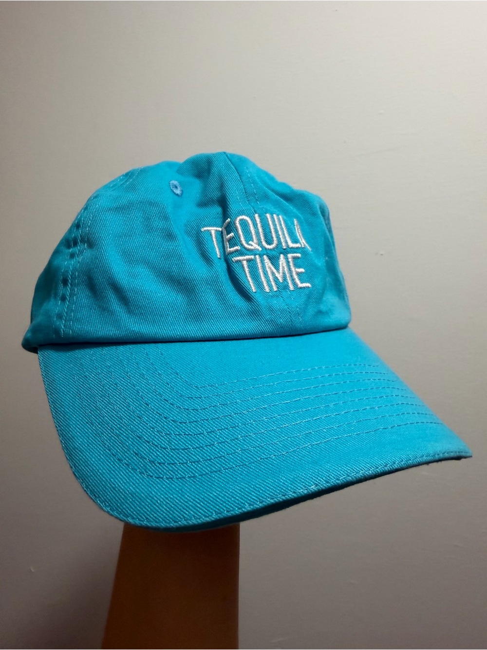 Bright Turquoise "Tequila Time" Baseball Cap one size unisex